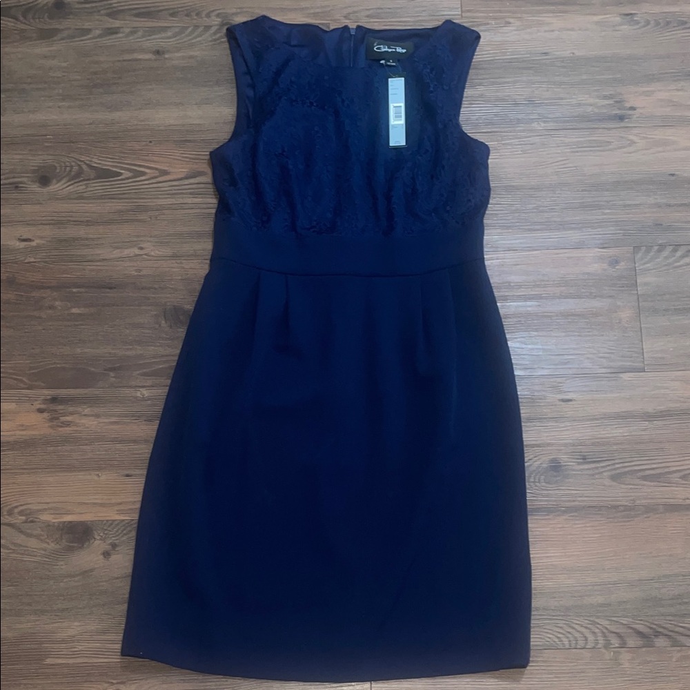 Chelsea Rose Elegant Navy Blue Sleeveless Dress,Sz.6!NWT